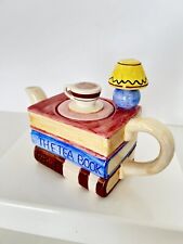 Vintage Ceramic Tea Pot The Tea Book Book Stack picture