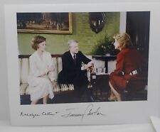 President Jimmy Carter & First Lady Rosalynn Carter Signed Photo Barbara Walters picture