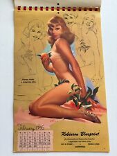 1956 Full Year Pinup Girl Calendar Artist Sketch Pad by Ted Withers picture