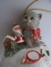 MY HOLIDAY SPOT Ashton Drake Galleries Purrfect Holiday Sleigh Bell Ornament  picture