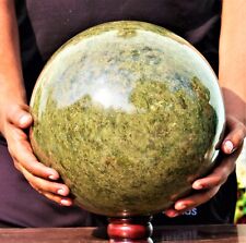 Huge 25cm Natural Polished Green Vesuvianite Crystal Chakra Stone Healing Sphere picture