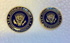 Support Donald Trump Presidential Seal 45th 2017 Lapel Pin set of 2 blue/gold picture