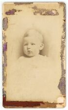 Antique CDV Circa 1870s Washburn Adorable Little Child New Orleans, LA picture