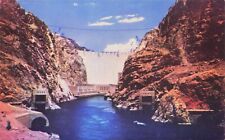 Hoover Boulder Dam Nevada Arizona Scenic View Vintage Postcard Unposted picture