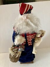 Vintage Bit Of Christmas elfin Marshall Fields 1990 rare patriotic Santa picture