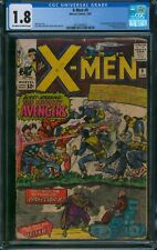 X-Men #9 ⭐ CGC 1.8 ⭐ 1st Lucifer + X-Men & Avengers Meet Marvel Comic 1965 picture