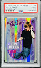 Justin Bieber 2010 Panini Justin Bieber 1st Print Spellbound #1 RC Mint PSA 9 picture