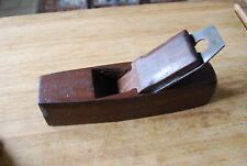 Dark Hardwood Walnut? Convex Plane with early Buck Brothers Iron Wooden Plane picture