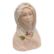 Cybis Madonna Bust Rare Rose Madonna 1987 Porcelain Figurine 5