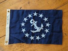 Vintage Nautical Boat Ship Yacht 13 Star Flag All Wool Stitched picture