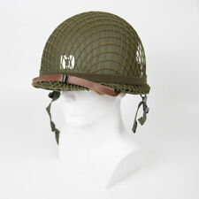 US WW2 M1 Helmet with Decals Full Set WWII with Chin Stra Cover Army Military picture