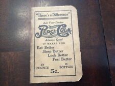 1914 Pepsi Cola Note Booklet With Calendar picture