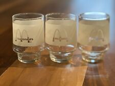 Vintage Mcdonalds Frosted Juice Collector Glass Cup Set Of Three picture