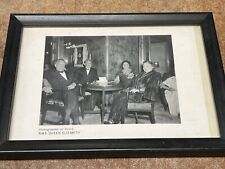Cunard White Star line RMS Queen Elizabeth Photo Of Two Couples Original Frame picture