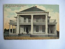 original Winder GA Georgia Postcard Mrs. VCN Milsap's Residence W Athens Street  picture