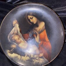 TBN Beautiful Miniature Luke 2:11  Painted Plate  Mary and Baby Jesus 4