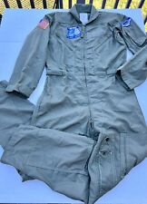 Vintage Confederate Air Force Ghost Squadron Coveralls FR Sage Green Size 40R picture
