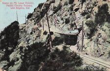 Los Angeles Mt Lowe CA Railroad Train Monrovia to Fresno California Postcard E2 picture