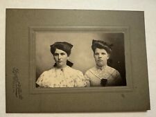 Antique Cabinet Card Photograph Two Beautiful Ladies Sisters Photo Pottsville PA picture