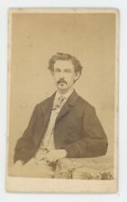 Antique CDV Circa 1860s John Wilkes Booth Lookalike Smith Southbridge, MA picture