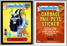 2015 Topps Garbage Pail Kids GPK Black 30th Anniversary Sticker Seth Skunk 10a picture