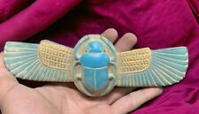 Egyptian Winged Scarab Rare Ancient Antiquities Stone Pharaonic Egypt Rare BC picture
