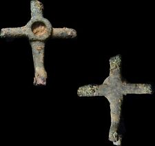 RARE Judaea Find Ancient Early Roman Imperial CROSS Bronze Christian Antiquity picture
