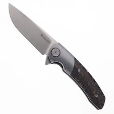 Maxace Mamba Folding Knife Grey Carbon Fiber Handle S90V Plain Edge M16A picture