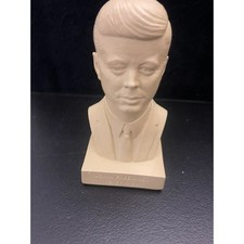 Vintage John F Kennedy Bust Sculpture M Ubaldi 6.25 Inch JFK Memorial Statue picture