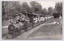 c1920s Mini Train~House Of David~Benton Harbor~Eden Springs MI~RR VTG Postcard picture