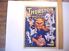 1929 THURSTON THE MAGICIAN LARGE ORIGINAL PROGRAM & BIOGRAPHY PHOTOS SCARCE VG+ picture