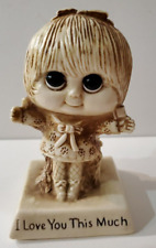 Vintage W.R. Berrie I Love You This Much Big Eyes Girl Figurine 1975 5.25