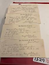 1529 CIVIL WAR 10th  MASSACHUSETTS GROUP OF 4 PAY VOUCHERS 1863 MUD MARCH picture