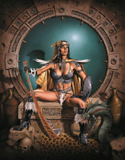 Clyde Caldwell Signed Leopard & The Serpent Fantasy Art Print / AD&D TSR RPG picture