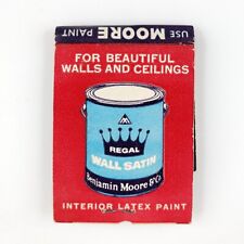 Benjamin Moore Regal Paint Matchbook 1950s Wyanet Illinois Andrews Palmer D1774 picture