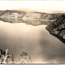 c1910s Serene Crater Lake? Oregon RPPC Beautiful Birds Eye Real Photo OR A143 picture