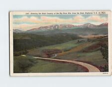 Postcard Entering High Country of the Big Horn Mountains Wyoming USA picture