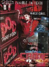 P.O.D. Marcos Curiel 2001 Crate Blue Voodoo guitar amp advertisement 8x11 ad pri picture