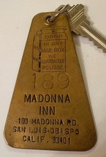 Madonna Inn 100 Madonna Rd., San Luis Obispo, CA 93401 Brass Hotel Room Key #189 picture