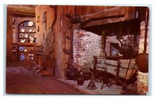 Postcard Kitchen Fireplace, John Alden House, Duxbury Mass J57 picture