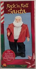 Vintage Gemmy Rock'n Roll Santa North Pole Productions Rare 2000 picture