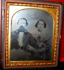 1/6th size Ambrotype of couple in half union case picture