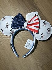 2024 Disney Parks Mickey Mouse Loungefly Headband Ears  USA 4th Of July NWT. picture
