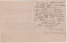 George de Forest Brush - American Artist, signed letter to noted collector picture