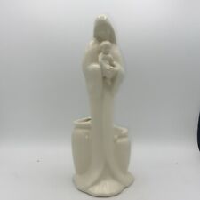Vintage Haeger Pottery Madonna Blessed Mother Baby Jesus Figurine Vase picture