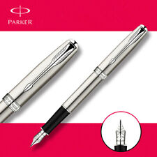 Excellent Parker Sonnet Fountain Pen Stainless Steel With 0.5mm Fine Steel Nib picture