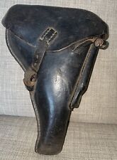 Vintage WWII German Military Walther / Mauser P38 HARDSHELL LEATHER HOLSTER picture