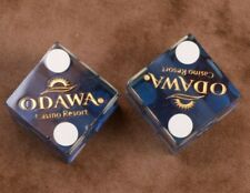 Drilled Pair Casino Dice  Odawa Blue Matching Numbers picture