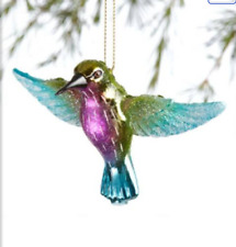 hummingbird ornament woodland animal Glass picture