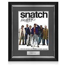 Vinnie Jones Signed Snatch Film Poster. Deluxe Frame picture
